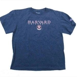 Harvard University Gray tee Shirt youth 14 Champion Crew Neck Tshirt College